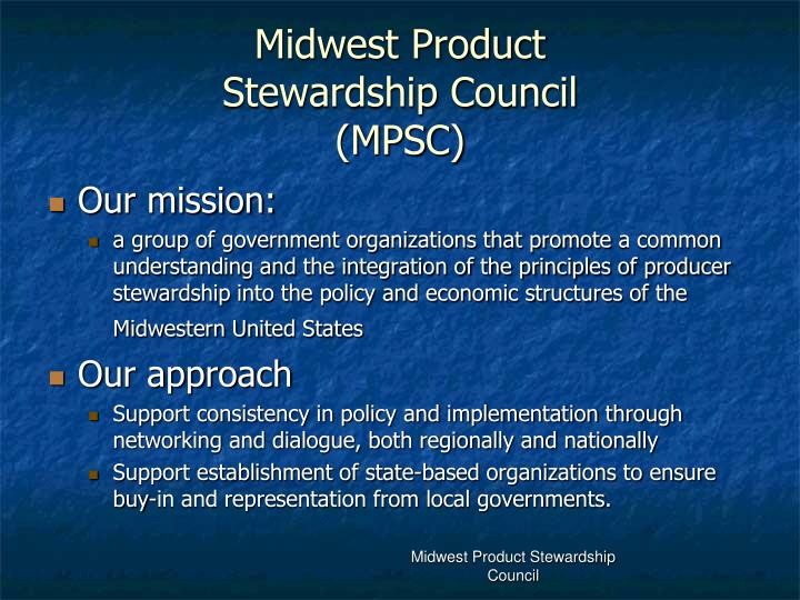 midwest product stewardship council mpsc