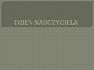dzie nauczyciela
