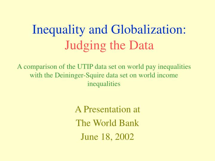 inequality and globalization judging the data