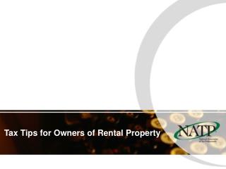Tax Tips for Owners of Rental Property