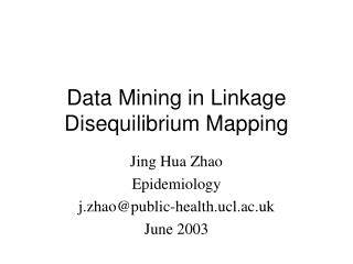 Data Mining in Linkage Disequilibrium Mapping