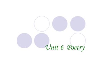 unit 6 poetry