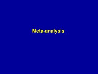 Meta-analysis