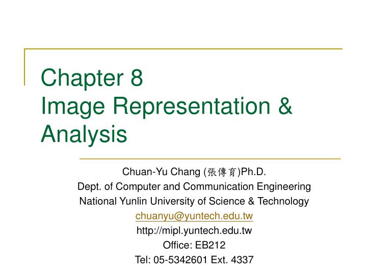 chapter 8 image representation analysis