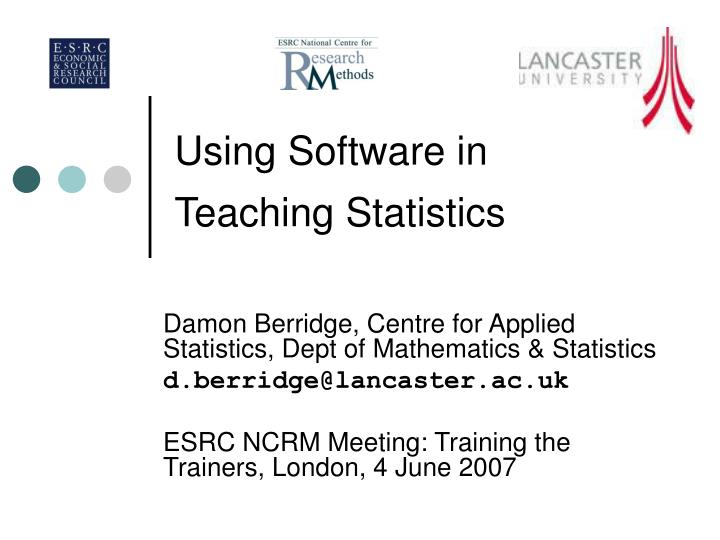 using software in teaching statistics