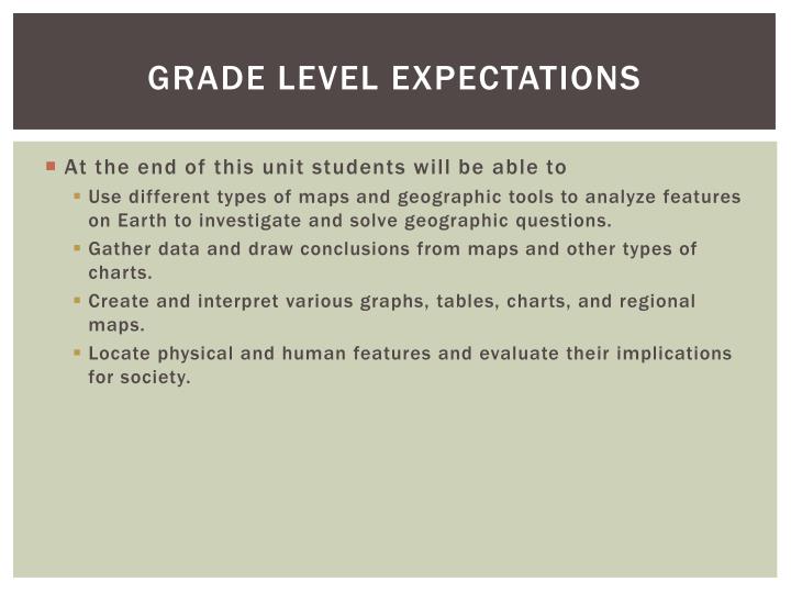 grade level expectations