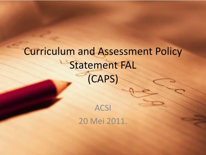 curriculum and assessment policy statement fal caps