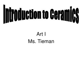 Art I Ms. Tieman
