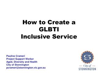 How to Create a GLBTI Inclusive Service