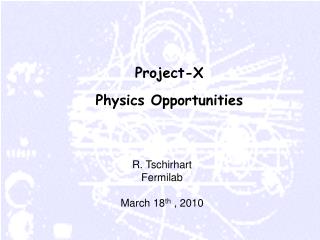 Project-X Physics Opportunities
