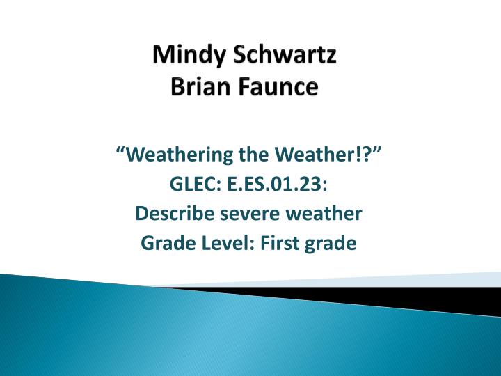 mindy schwartz brian faunce