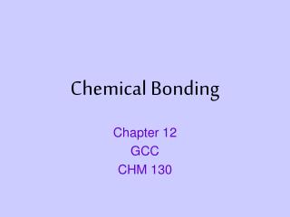 chemical bonding