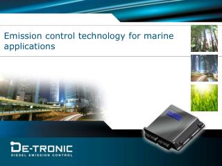 Emission control technology for marine applications