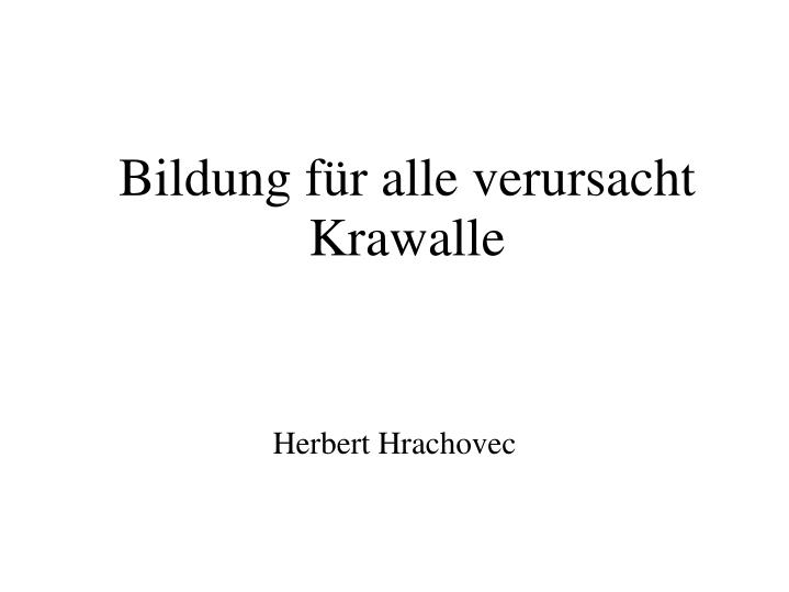 herbert hrachovec