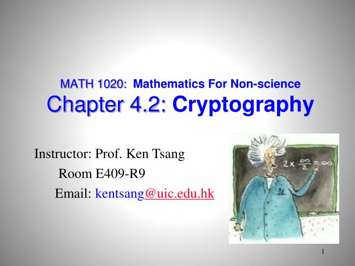math 1020 mathematics for non science chapter 4 2 cryptography