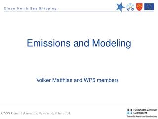 Emissions and Modeling