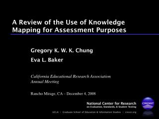 A Review of the Use of Knowledge Mapping for Assessment Purposes