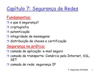 cap tulo 7 seguran a de redes