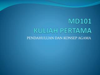 md101 kuliah pertama