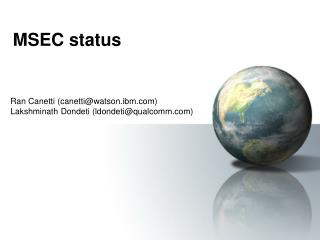 MSEC status