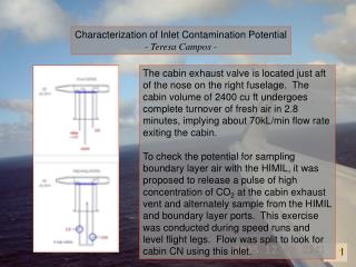 Characterization of Inlet Contamination Potential - Teresa Campos -