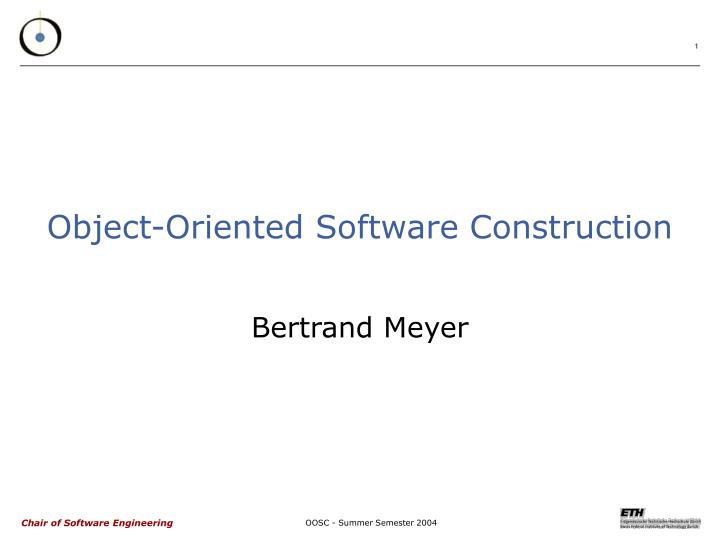 object oriented software construction