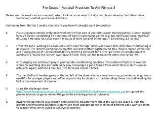 Pre-Season Football Practices To Aid Fitness 3