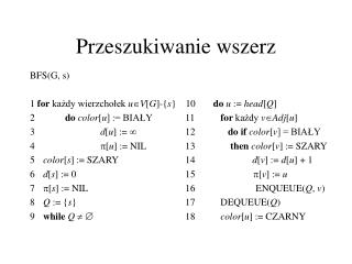 przeszukiwanie wszerz