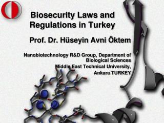 Biosecurity Laws and Regulations in Turkey