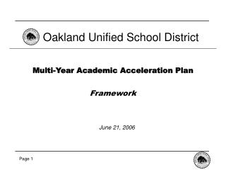 Multi-Year Academic Acceleration Plan Framework