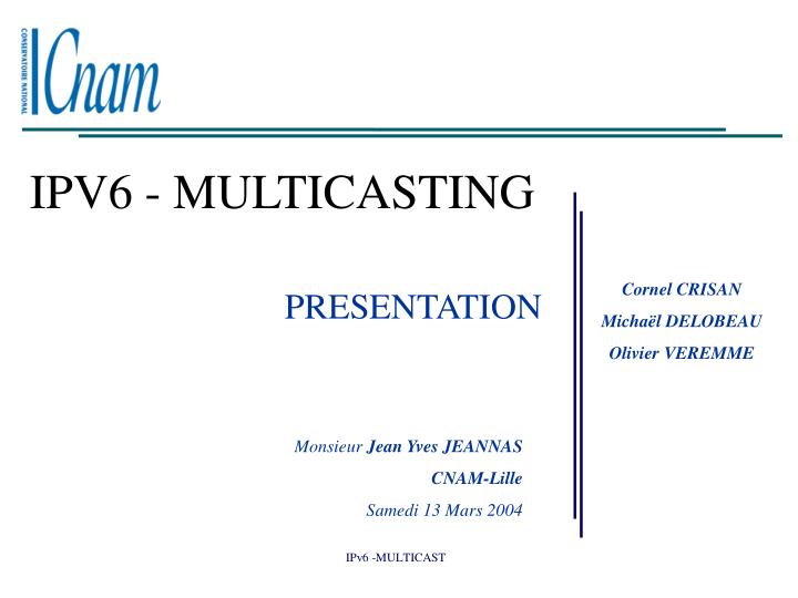 ipv6 multicasting