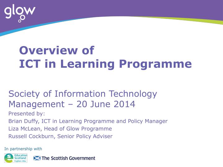 overview of ict in learning programme