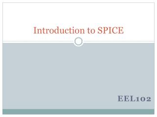 Introduction to SPICE