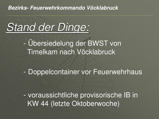 stand der dinge