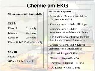 chemie am ekg