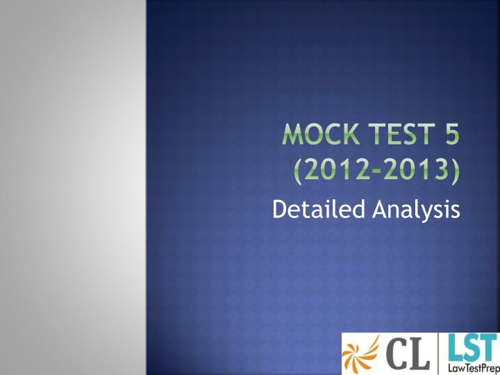mock test 5 2012 2013