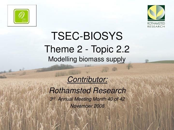 tsec biosys theme 2 topic 2 2 modelling biomass supply