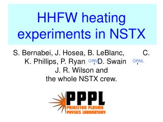 HHFW heating experiments in NSTX