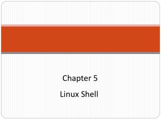 Chapter 5 Linux Shell