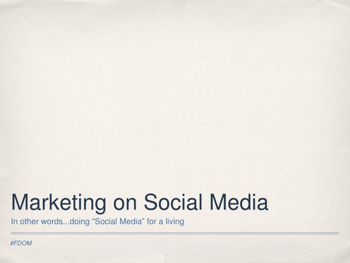 marketing on social media