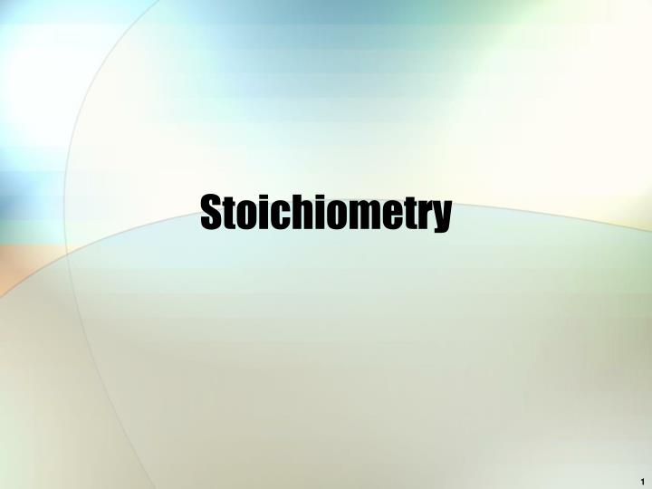 stoichiometry