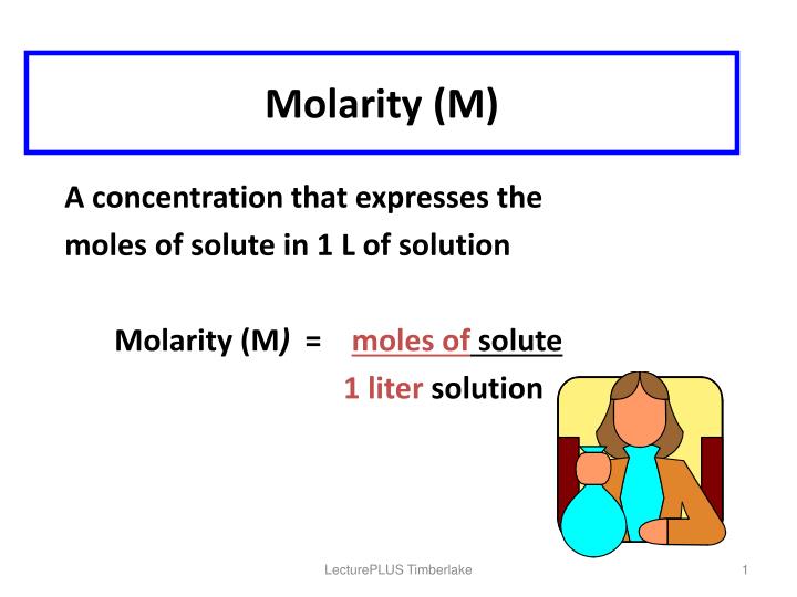 molarity m