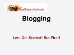 Blogging - slide 1