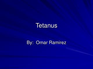 Tetanus