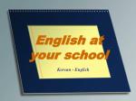 English at your school