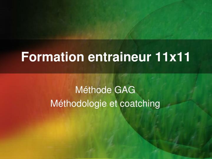 formation entraineur 11x11