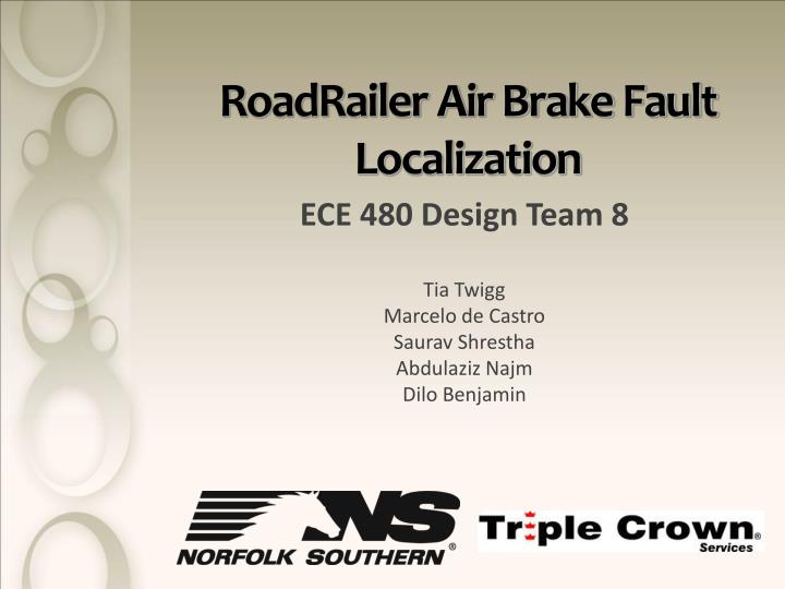 roadrailer air brake fault localization