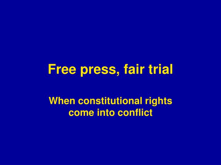 free press fair trial