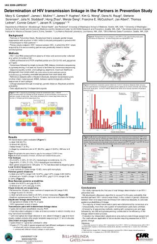 Determination of HIV transmission linkage in the Partners in Prevention Study