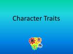 Character Traits - slide 1